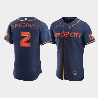 Men Houston Astros Alex Bregman Navy 2022 City Connect Jersey