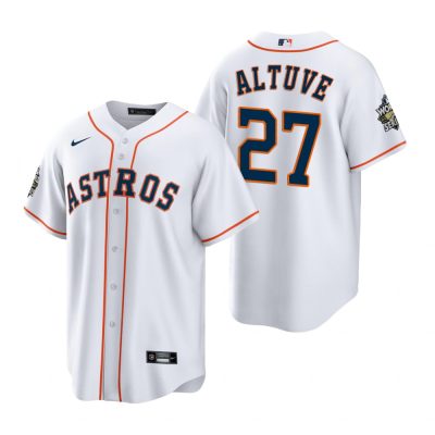 Men Houston Astros Jose Altuve White 2022 World Series Replica Jersey