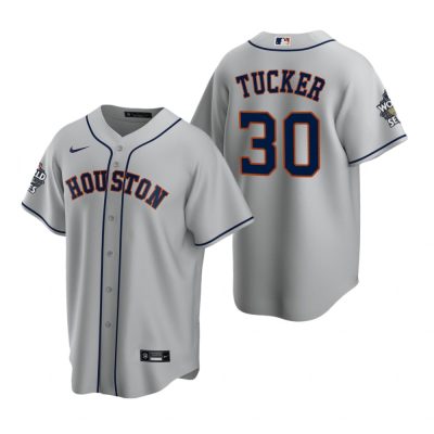 Men Houston Astros Kyle Tucker Gray 2022 World Series Replica Jersey