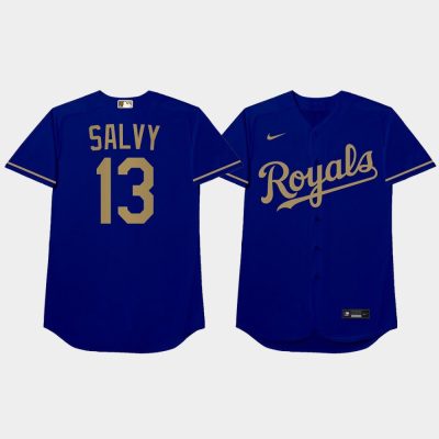 Men Kansas City Royals #13 Salvador Perez 2021 MLB Players Weekend Nickname Royal Jersey