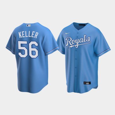 Men Kansas City Royals #56 Brad Keller Light Blue Replica Alternate Jersey