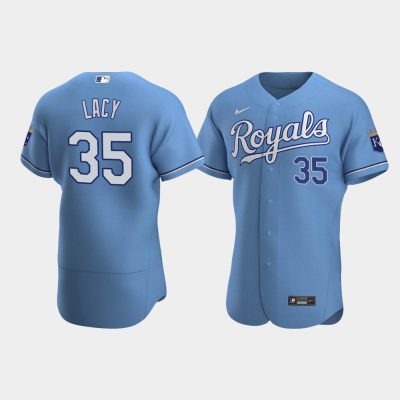 Men Kansas City Royals Asa Lacy #35 Light Blue 2020 MLB Draft Alternate Jersey