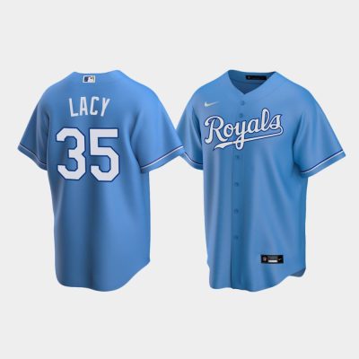 Men Kansas City Royals Asa Lacy #35 Light Blue 2020 MLB Draft Alternate Team Replica Jersey
