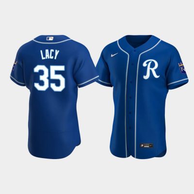 Men Kansas City Royals Asa Lacy #35 Royal 2020 MLB Draft Alternate Team Jersey