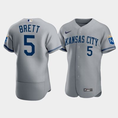 Men Kansas City Royals George Brett 2022 Gray Jersey