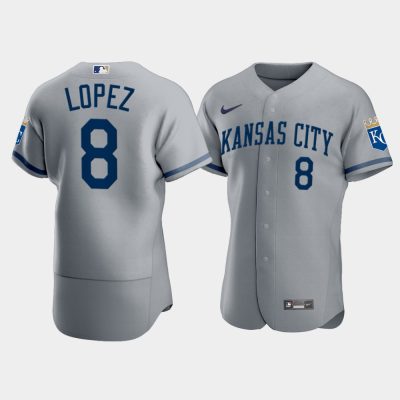 Men Kansas City Royals Nicky Lopez 2022 Gray Jersey
