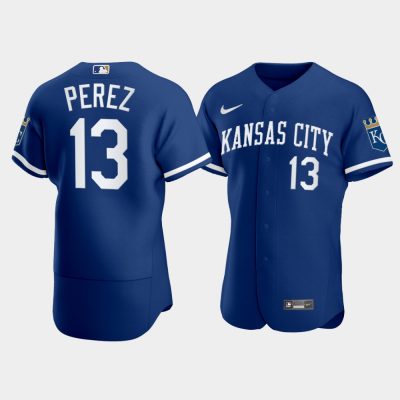 Men Kansas City Royals Salvador Perez 2022 Blue Jersey