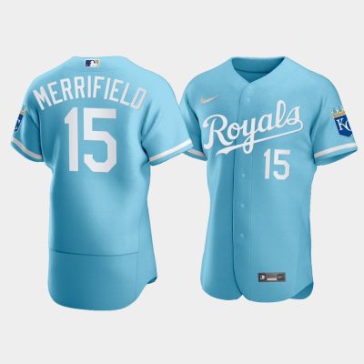 Men Kansas City Royals Whit Merrifield 2022 Powder Blue Jersey
