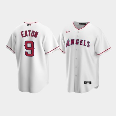 Men Los Angeles Angels #9 Adam Eaton White Replica Home Jersey
