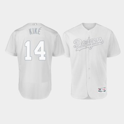 Men Los Angeles Dodgers #14 Enrique Hernandez 2019 Players Weekend White Kik? Jersey