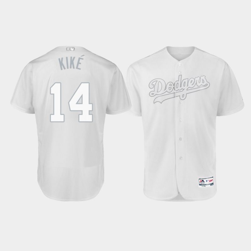 Men Los Angeles Dodgers #14 Enrique Hernandez 2019 Players Weekend White Kik? Jersey