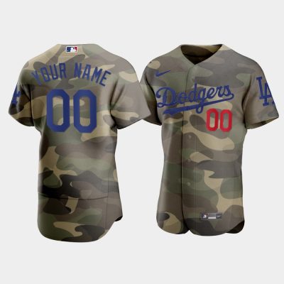 Men Los Angeles Dodgers Custom Camo Armed Forces Day Jersey