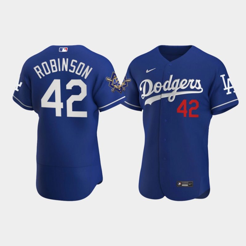 Men Los Angeles Dodgers Jackie Robinson Royal Jackie Robinson Day Away Jersey