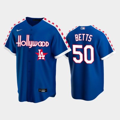 Men Los Angeles Dodgers Special Edition City Connect Royal #50 Mookie Betts Jersey