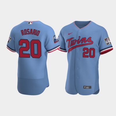 Men Is Twins Taylor Rogers 2020 White Home 60th Season Jersey in