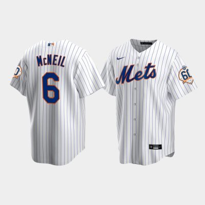 Men New York Mets Jeff McNeil 60th Anniversary Replica White Jersey