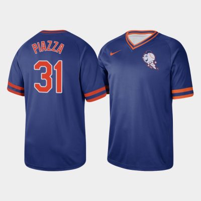 Men New York Mets Mike Piazza #31 Royal Cooperstown Collection Legend Jersey