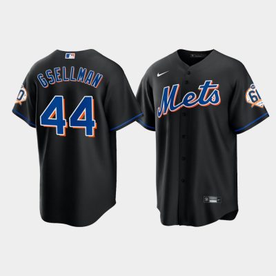 Men New York Mets Robert Gsellman 60th Anniversary Replica Black Jersey