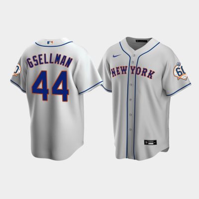 Men New York Mets Robert Gsellman 60th Anniversary Replica Gray Jersey