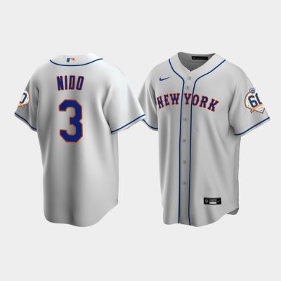 Men New York Mets Tomas Nido 60th Anniversary Replica Gray Jersey