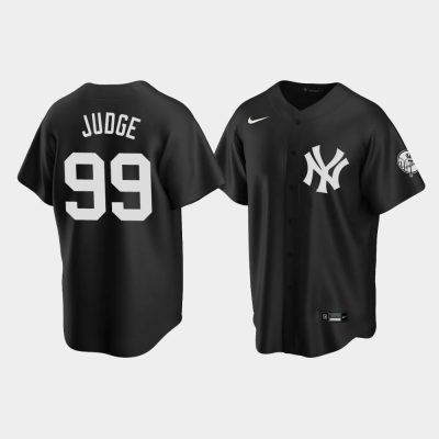 Men New York Yankees Aaron Judge Replica Fashion Black Jersey