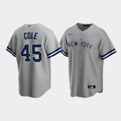 Men New York Yankees Gerrit Cole Replica Road Gray Jersey