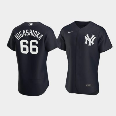 Men New York Yankees Kyle Higashioka Alternate Black Jersey