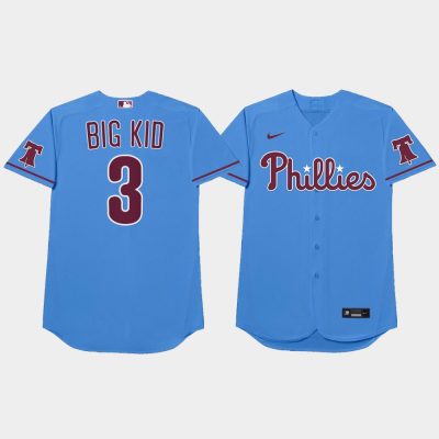 Men Philadelphia Phillies #3 Bryce Harper 2021 MLB Players Weekend Nickname  Light Blue Jersey – The Beauty You Need To See