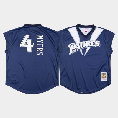 Men San Diego Padres #4 Wil Myers Turn Ahead The Clock 1999 Navy Jersey