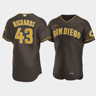Men San Diego Padres #43 Garrett Richards Brown 2020 Alternate Jersey