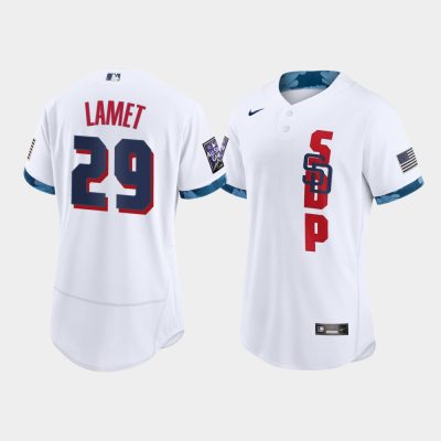 Men San Diego Padres Dinelson Lamet White 2021 MLB All-Star Game Jersey