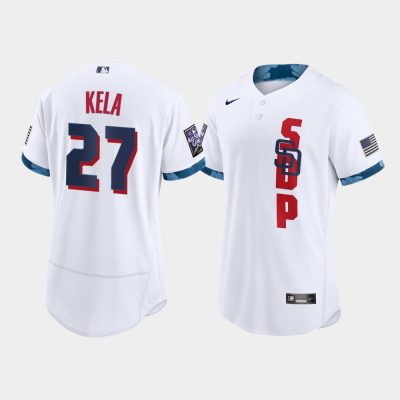 Men San Diego Padres Keone Kela White 2021 MLB All-Star Game Jersey