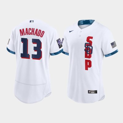 Men San Diego Padres Manny Machado White 2021 MLB All-Star Game Jersey