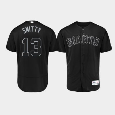 Men San Francisco Giants #13 Will Smith 2019 Players Weekend Black Smitty Jersey