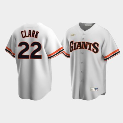 Men San Francisco Giants #22 Will Clark Cooperstown Collection Home White Jersey