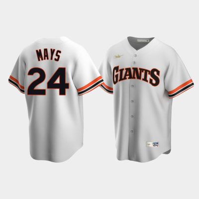 Men San Francisco Giants #24 Willie Mays Cooperstown Collection Home White Jersey