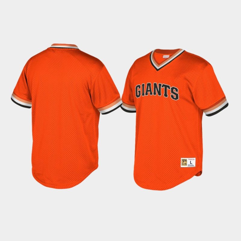 Men San Francisco Giants Cooperstown Collection Mesh Wordmark V-Neck ...