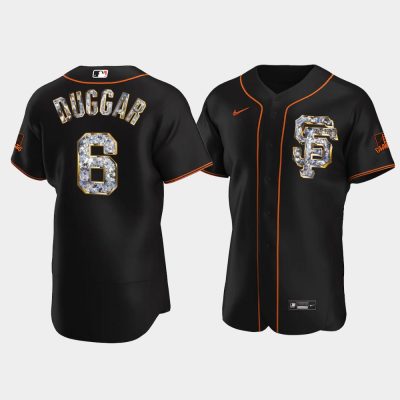 Men San Francisco Giants Steven Duggar Black Jersey - Diamond Edition