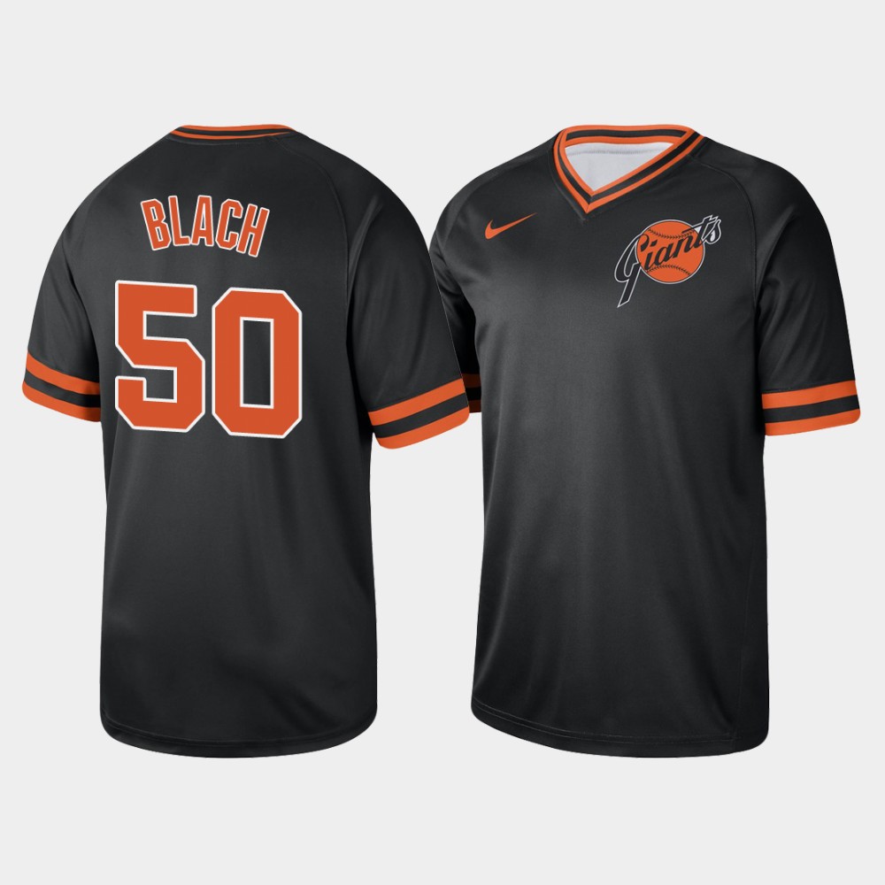 Men San Francisco Giants Ty Blach #50 Black Cooperstown Collection V ...