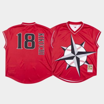 Men Seattle Mariners #18 Yusei Kikuchi Turn Ahead The Clock 1999 Red Jersey