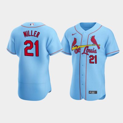 Men St. Louis Cardinals #21 Andrew Miller Light Blue 2020