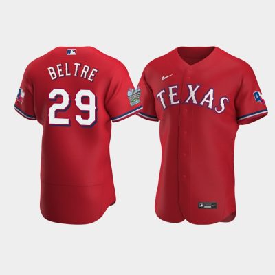 Men Texas Rangers #29 Adrian Beltre Scarlet 2020 Alternate Jersey