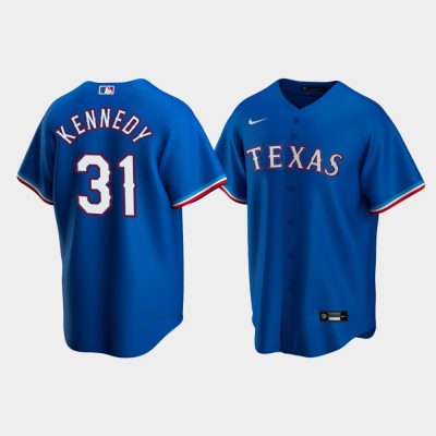 Men Texas Rangers #31 Ian Kennedy Royal Replica Alternate Jersey