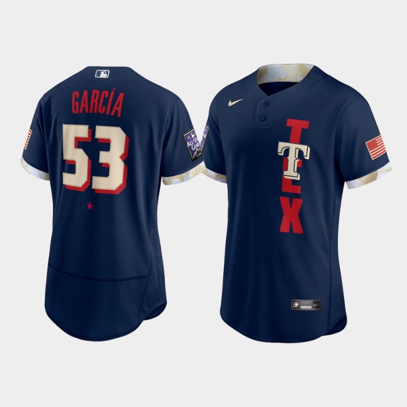 Men Texas Rangers Adolis Garcia Navy 2021 MLB All-Star Game Jersey