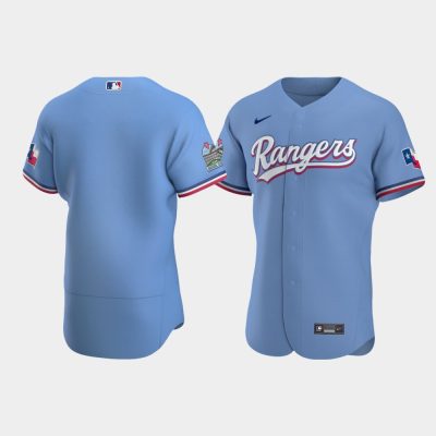 Men Texas Rangers Light Blue 2020 Alternate Jersey