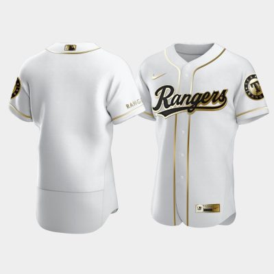 Men Texas Rangers White Golden Edition Jersey