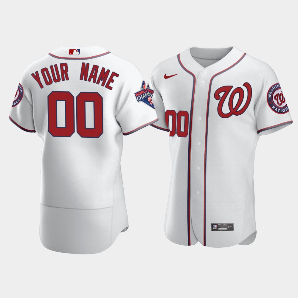 Men Washington Nationals #00 Custom White Jersey – The Beauty You Need To  See