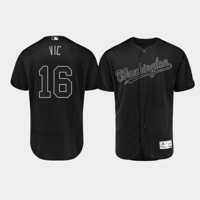 Men Washington Nationals #16 Victor Robles 2019 Players Weekend Black Vic Jersey