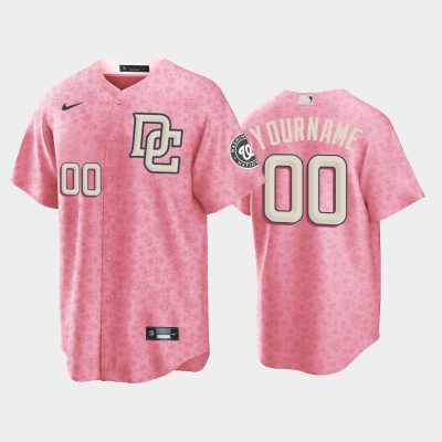 Men Washington Nationals Special Edition City Connect Pink #00 Custom Jersey