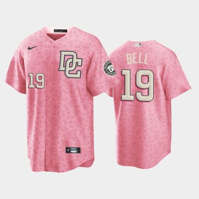 Men Washington Nationals Special Edition City Connect Pink #19 Josh Bell Jersey